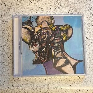 Travis Scott Blue and Yellow Psychedelic Painting